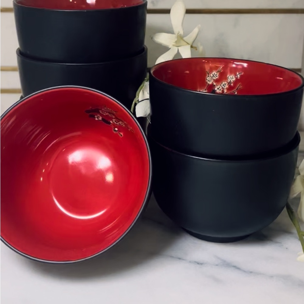 Asian ceramic rice bowls (6) vintage …